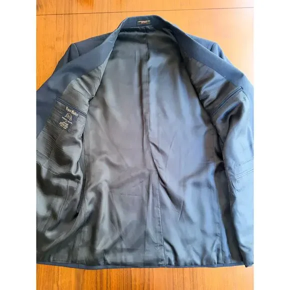 Vintage Regent Clothes Navy Hopsack Blazer for George Gibson's 44R - Picture 2 of 7